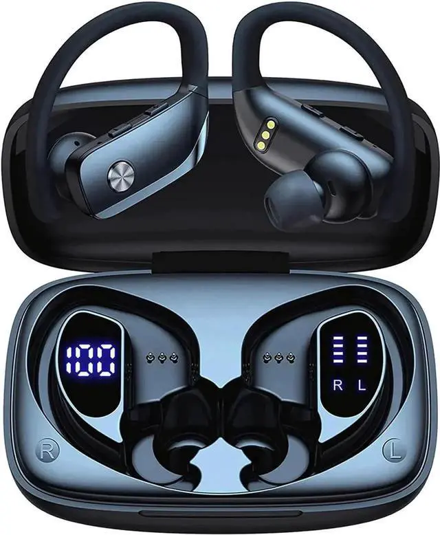Main image of Bluetooth Sports Headphones, True Wireless Earbuds in Ear Earphone Bluetooth Headphones, Bluetooth 5.0 Headset IPX7 waterproof, TWS Earbuds HiFi Bass with HD microphone for sports running training