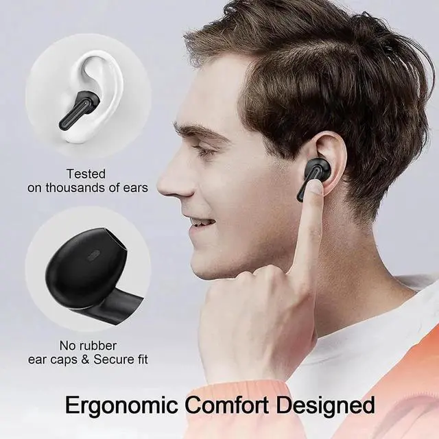Alt view image 2 of 7 - Ture Wireless Earbuds, Bluetooth 5.1 Earbuds in-Ear Stereo Mini Earphone, Bluetooth Headphones with Mic for Clear Calls, 6H Single Play Time, IP7 Waterproof Wireless Earphones with USB-C Charging Case