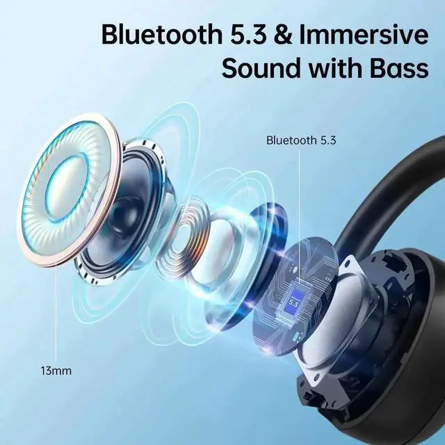 Alt view image 6 of 7 - True Wireless Earbuds, 60H Playback Bluetooth 5.3 Headphones, Noise Cancelling Wireless Headphones with LED Battery Display, 4 Mics Clear Call, IPX7 Waterproof Bluetooth Earbuds for Workout Sports