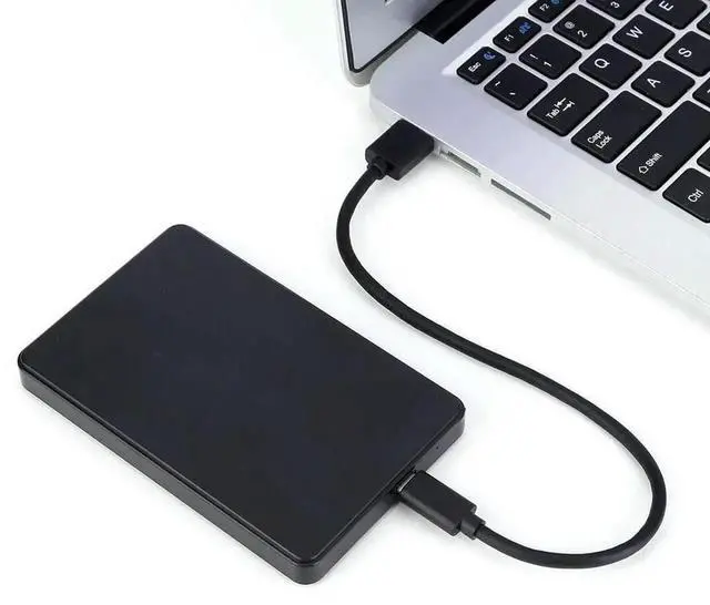 Alt view image 7 of 7 - USB3.1 Hard Drive Enclosure with USB3.0 To Type-C Cable 2.5in Mobile Harddisk Enclosure Plug and Play for SATA 1/2/3 HDD Or SSD