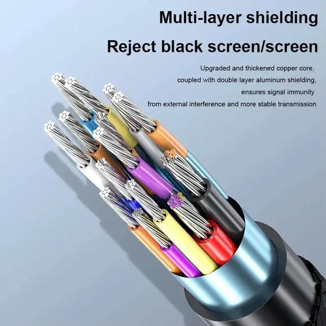 Alt view image 5 of 5 - USB C Maleto DP 1.4 Female Cable 8K@60HZ/4K@120Hz Type-C To Displayport 1.4 Cable Converter for MacBook Pro