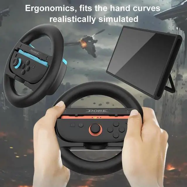 Alt view image 2 of 4 - 2pcs/Set Racing Steering Wheels for Switch 2 Handle Grips Plastic Controller Handle Holder for Nintendo for Switch 2 Controller