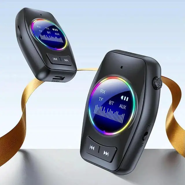 Main image of 2 in 1 Bluetooth-compatible Audio Transmitter Receiver with HD Screen Wireless Transmitter Adapter for Headphones /Speaker /Car