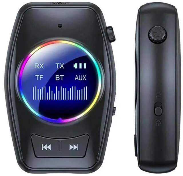 Alt view image 4 of 4 - 2 in 1 Bluetooth-compatible Audio Transmitter Receiver with HD Screen Wireless Transmitter Adapter for Headphones /Speaker /Car