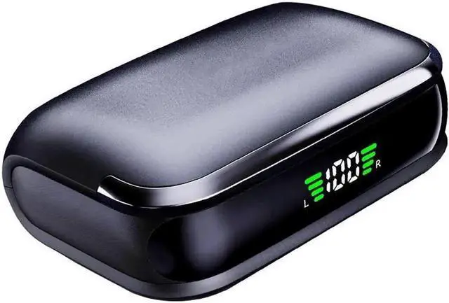 Alt view image 6 of 7 - Bluetooth Headphones, True Wireless Earbuds, BT5.3 Sports Earbuds 75H Playtime, IPX7 Waterproof, LED Power Display, Over Ear Buds with Earhooks, Mic in-Ear Headphones Deep Bass for Sports Workout