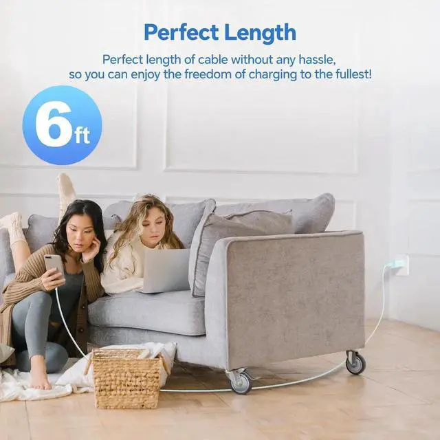 Alt view image 6 of 7 - JAENFONG for iPhone Fast ChargerMFi Certified 3 Pack 20W PD USB C Wall Charger Adapter with 6FT USB C to ightning Cord Fast Charging Cable Compatible with iPhone 14/13/12/11/Pro/Pro Max/Xs/Xr/X, Blue