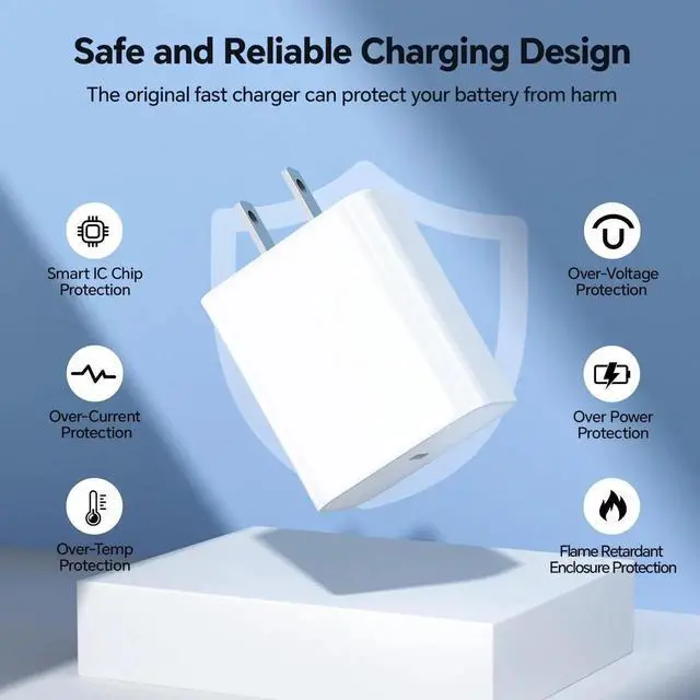 Alt view image 4 of 7 - JAENFONG for iPhone Fast ChargerMFi Certified 3 Pack 20W PD USB C Wall Charger Adapter with 6FT USB C to ightning Cord Fast Charging Cable Compatible with iPhone 14/13/12/11/Pro/Pro Max/Xs/Xr/X, White