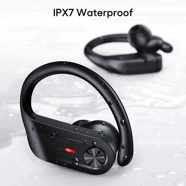 Alt view image 5 of 7 - JAENFONG Bluetooth Headphones, Wireless Earbuds 80Hrs Playtime, IPX7 Waterproof Digital Display Sport Ear Buds with Earhook Mic in-Ear Earphones, Stereo Sound Earbud for Workout Running Exercise Gym