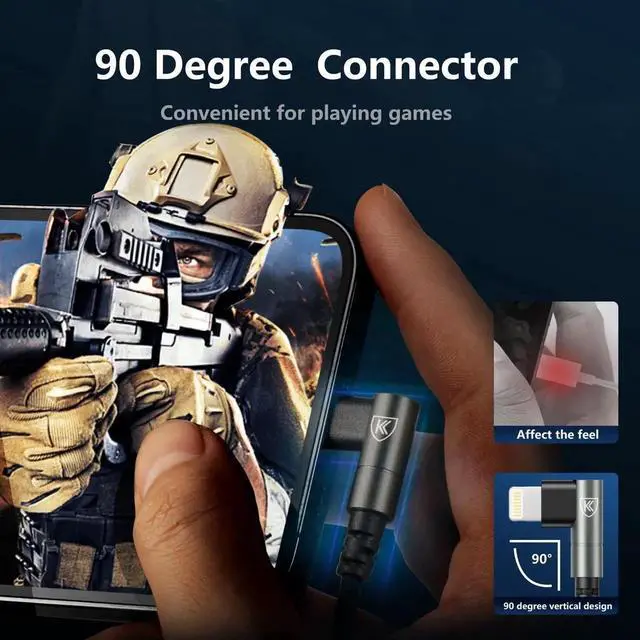 Alt view image 3 of 7 - JAENFONG 90 Degree iPhone Charger 6FT, 3Pack Fast Charging Cables Cord,6Feet Right Angle Nylon Braided USB Lightning Cable for iPhone 14/13/12/11/Pro/Max/Mini/X/Plus/8/7/6/5S/Plus/iPad