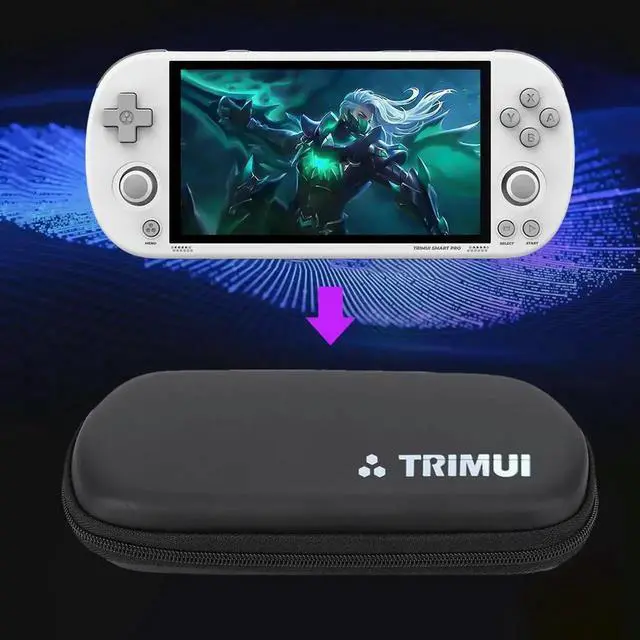 Alt view image 6 of 6 - EVA Hard Carrying Case Dustproof Protective Hard Case Video Game Console Case for Trimui Pro Handheld Game Console