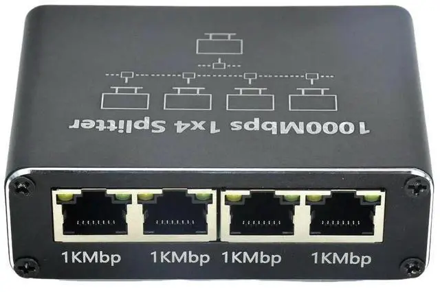 Alt view image 2 of 7 - Ethernet Splitter 1 To 3/4 1000Mbps Internet Cable Splitter Gigabit RJ45 LAN Network Extension for PC Laptop Router TV-Box