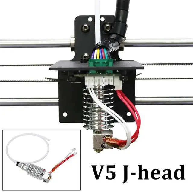 Alt view image 7 of 7 - 0.4mm Nozzle V5 J-head Printer Hotend with Hotend Heat Sink 3D Print Parts 3D Printer Head for Anycubic I3 Mega