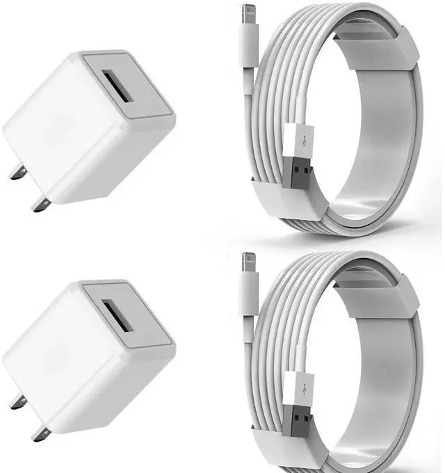Main image of JAENFONG iPhone Charger, 2 Pack 3FT Lightning Cable Cube Phone Charging Transfer Cord Cable with USB Plug Wall Charger Block Travel Adapter for iPhone 14/13/12/11/SE 2022/8/7/XS/XR/X/iPad