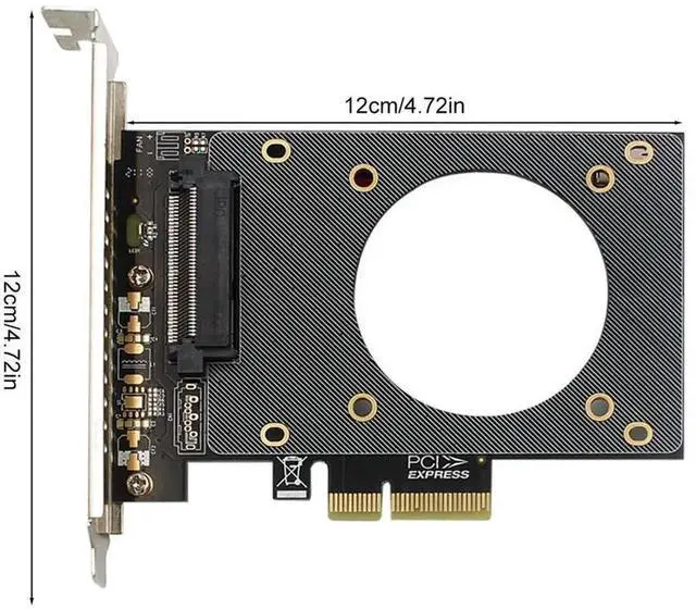 Alt view image 2 of 4 - U.2 SFF-8639 To PCI-EX4 Expansion Card 4000MB/s U.2 To PCIe Adapter Riser X4/X8/X16 Slot PCI-E GEN3 Support U.2 NVME SSD