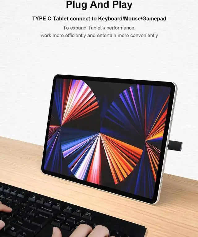 Alt view image 4 of 7 - 5Pack USB C to USB Adapters, Type C to USB 3.0 USBC Adapter Side by Side Male to USB 3.0 Female Typec Adaptor for MacBook Pro/Air 2021, iMac iPad Mini 6, Thunderbolt 3/4 Type C OTG Adaptador Converter