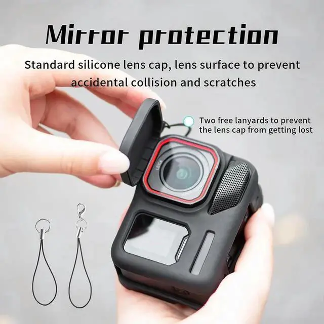 Alt view image 3 of 7 - For Ace Pro 2 Silicone Protective Case Cover Anti-Scratch Frame Case Lens Cap for Ace Pro 2 Action Accessories