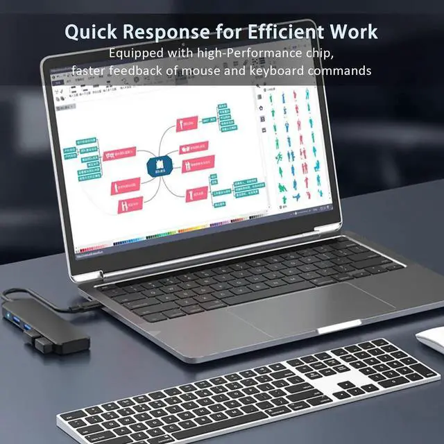 Alt view image 3 of 7 - JAENFONG USB 3.0 Hub, KEHIPI 4-Port USB Hub USB Splitter USB Expander for Laptop, Xbox, Flash Drive, HDD, Console, Printer, Camera,Keyborad, Mouse(Not for Charging)
