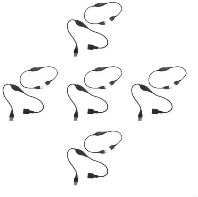 Alt view image 2 of 4 - USB Cable with Dimmer 1-Pack USB Male to Female Extension Cord Inline On/Off for Driving Recorder