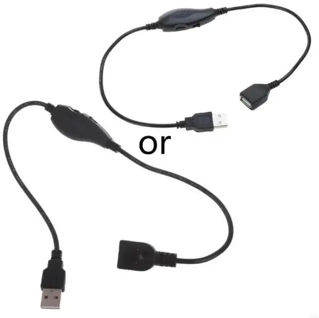 Alt view image 4 of 4 - USB Cable with Dimmer 1-Pack USB Male to Female Extension Cord Inline On/Off for Driving Recorder
