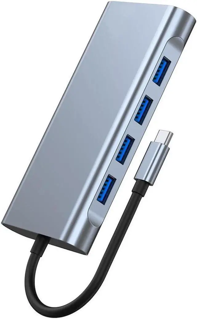 Alt view image 3 of 7 - USB C Hub,Type C Hub,TOTU 11-in-1 Adapter with Ethernet, 4K USB C to HDMI,VGA, 2 USB3.0 2 USB2.0,Micro SD/TF Card Reader, Mic/Audio, USB-C PD 3.0,Compatible for Mac Pro and Other Type C Laptops
