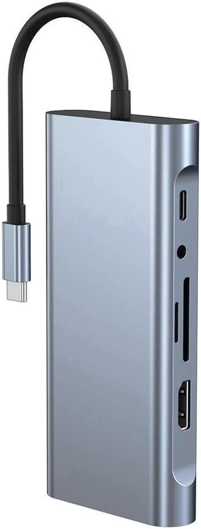 Alt view image 6 of 7 - USB C Hub,Type C Hub,TOTU 11-in-1 Adapter with Ethernet, 4K USB C to HDMI,VGA, 2 USB3.0 2 USB2.0,Micro SD/TF Card Reader, Mic/Audio, USB-C PD 3.0,Compatible for Mac Pro and Other Type C Laptops