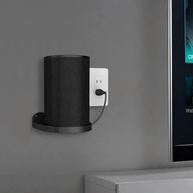 Alt view image 2 of 4 - Home Speakers Hanger Reserved Charging Port Speaker Wall Holder Built-in Cable Management Compatible with Sonos Era 100