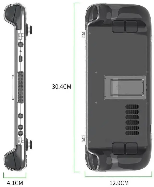 Alt view image 2 of 7 - PC Transparent Shell Case for Steam Deck Crystal Game Console Cover Accessories Deck Crystal Clear Shell