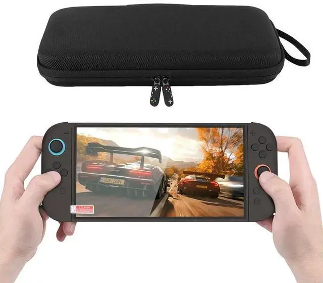Main image of EVA Carrying Case & Screen Protector for Switch 2 Portable Bag with 10 Game Cards Holder Organizer Bag Games Accessories