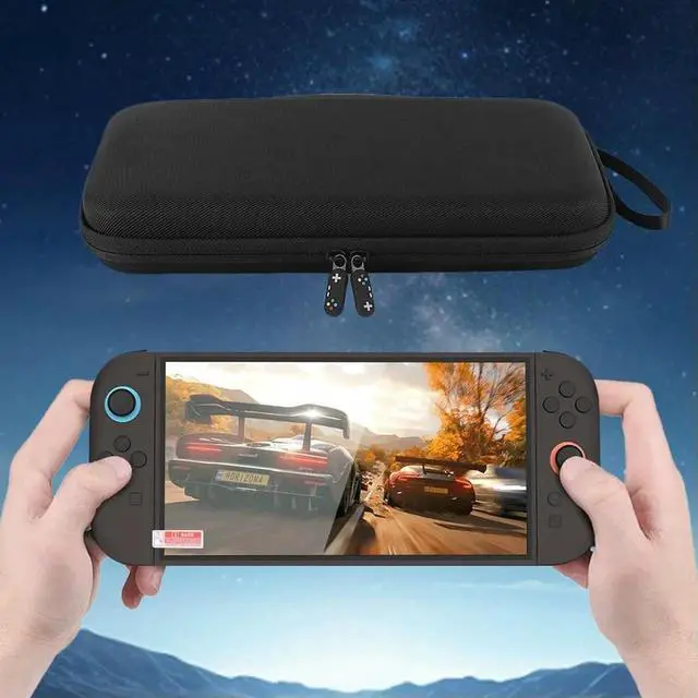 Alt view image 6 of 7 - EVA Carrying Case & Screen Protector for Switch 2 Portable Bag with 10 Game Cards Holder Organizer Bag Games Accessories