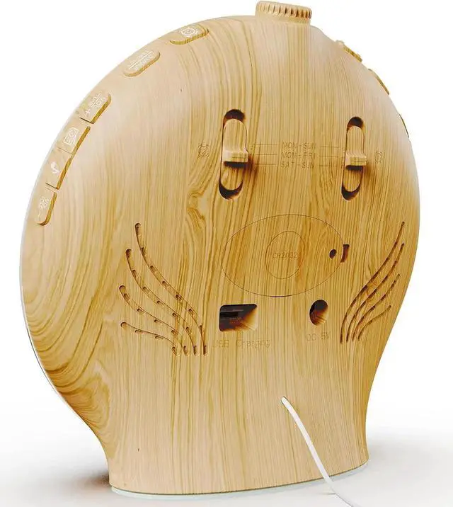 Alt view image 6 of 6 - Wake Up Light Sunrise Alarm Clock for Kids, Heavy Sleepers, Bedroom, Upgraded Full Screen with Sunrise Simulation, Sleep Aid, Dual Alarms,FM Radio,Nightlight,14 Colors, 7 Sounds, Ideal for Gift