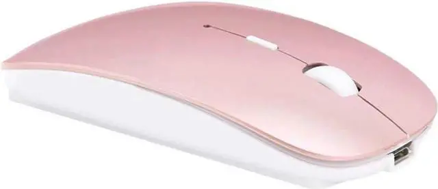 Alt view image 4 of 7 - JAENFONG Rechargeable Wireless Mouse for MacBook Pro/ Air,Bluetooth Mouse for Laptop/PC/Mac/iPad pro/Computer rose gold