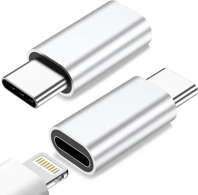 Main image of for Lightning Female to USB C Male Adapter for iPhone 15/15 Pro/15Pro Max/15 Plus,for iPad Air,for Samsung,Support Charging&Data Transfer,Type C Charger Connector Cable,Not for Audio/OTG,Silver