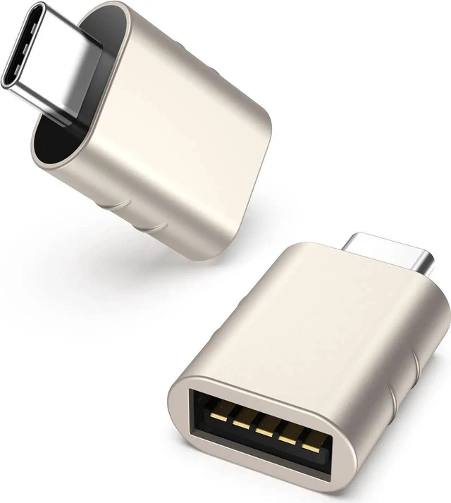 Main image of JAENFONG USB C to USB Adapter Pack of 2 USB C Male to USB3 Female Adapter Compatible with iPhone 15 Pro Max MacBook Pro Air 2023 iMac iPad Mini Pro, Other Type C or Thunderbolt 4/3 Devices, Midnight