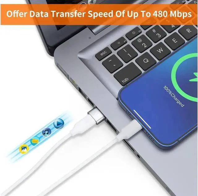 Alt view image 2 of 6 - JAENFONG USB C Female to USB Male Adapter 4-Pack,Type C to USB A Charger Cable Converter,Compatible with iPhone 11 12 13 14 Plus Pro Max,iPad Air 4 5 Mini 6,Samsung Galaxy S23 S22 S21 S20,Pixel 5 Sil