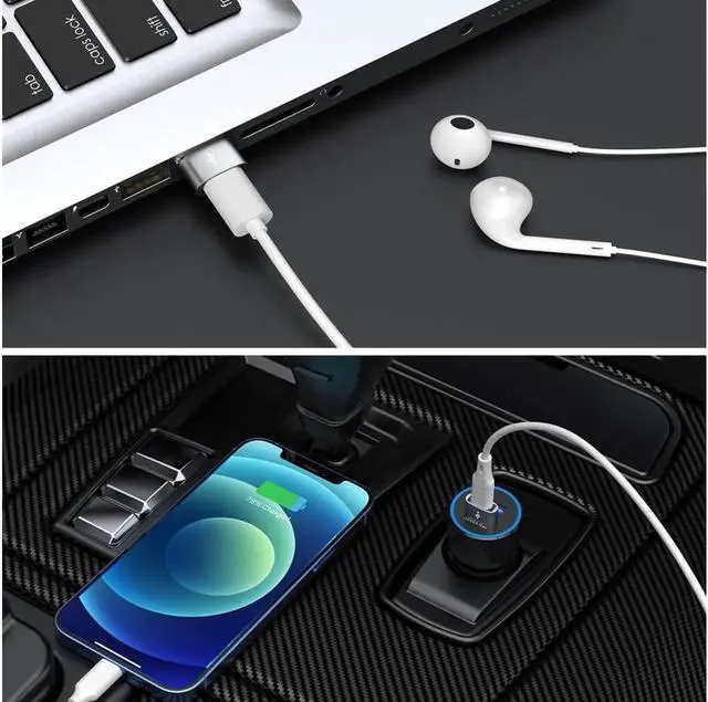 Alt view image 6 of 6 - JAENFONG USB C Female to USB Male Adapter 4-Pack,Type C to USB A Charger Cable Converter,Compatible with iPhone 11 12 13 14 Plus Pro Max,iPad Air 4 5 Mini 6,Samsung Galaxy S23 S22 S21 S20,Pixel 5 Sil