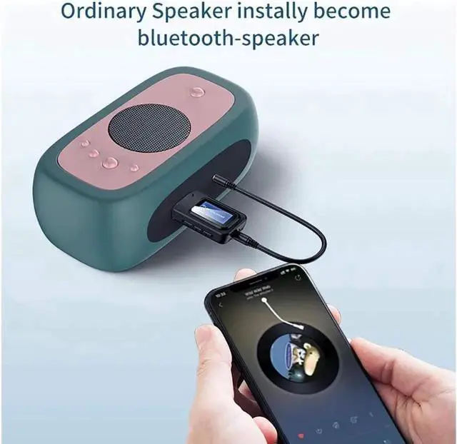 Alt view image 5 of 7 - JAENFONG USB Bluetooth 5.0 Audio Transmitter Receiver with LCD Display, 2 in 1 Portable Visualization Bluetooth Adapter,3.5MM Wireless Bluetooth Adapter for PC,TV,Wired Speaker,Headphones and Car