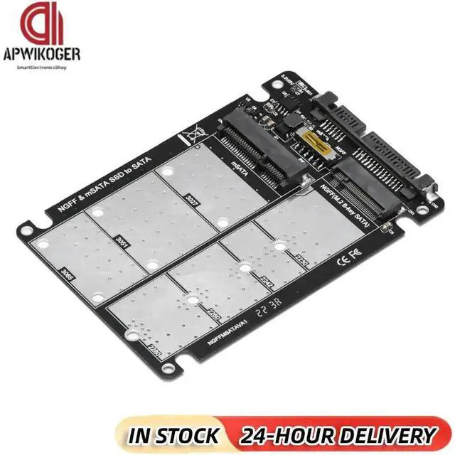 Main image of 2 in 1 Combo M.2 NGFF B-key & MSATA SSD To SATA 3.0 Adapter Converter Card Adapter Converter Case Enclosure for Desktop Laptop