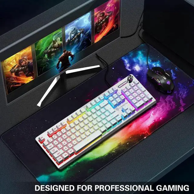 Alt view image 5 of 7 - JAENFONG Gaming Mouse Pad, Large Extended Mouse Pad Big Computer Mousepad for Home Office Gaming Work 31.5x15.7inch