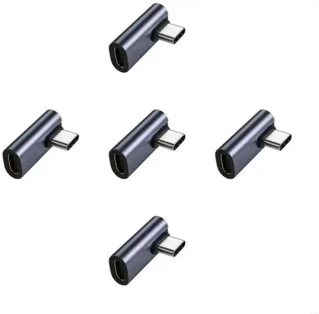 Alt view image 5 of 7 - USB C Adapter 90 Degree Low Type-C Male to Female Extender Support 3.1 Data Transfer