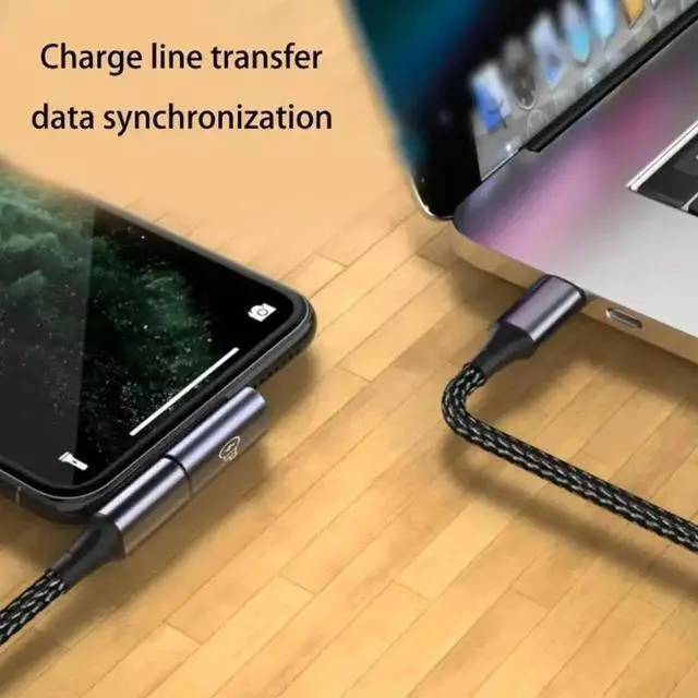 Alt view image 7 of 7 - USB C Adapter 90 Degree Low Type-C Male to Female Extender Support 3.1 Data Transfer