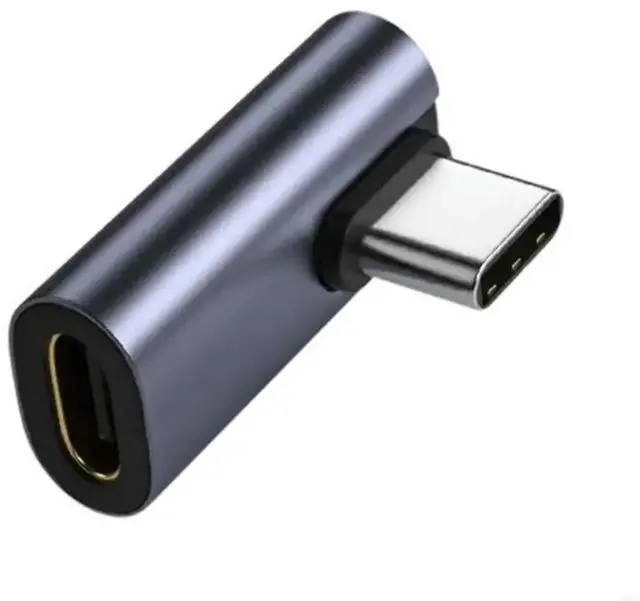 Alt view image 4 of 7 - USB C Adapter 90 Degree Low Type-C Male to Female Extender Support 3.1 Data Transfer