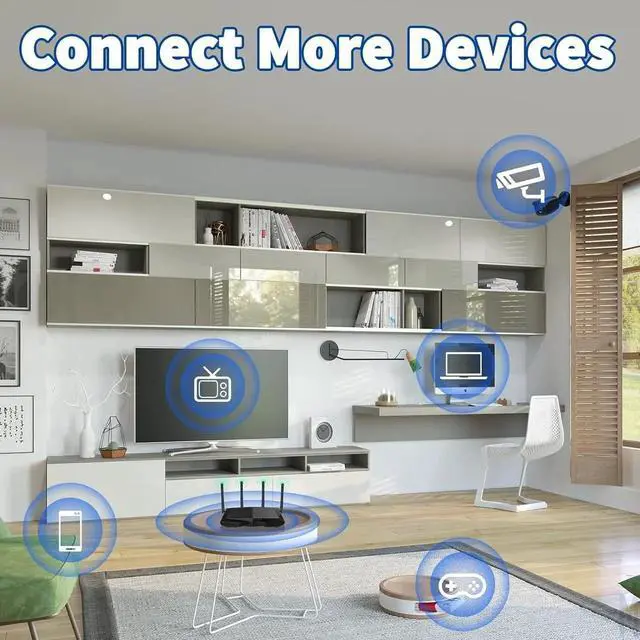 Alt view image 4 of 7 - JAENFONG Dual Band WiFi 2.4GHz 5GHz 5.8GHz 3dBi MIMO RP-SMA Male Antenna (4-Pack) for WiFi Router Wireless Network Card USB Adapter Security IP Camera Video Surveillance Monitor