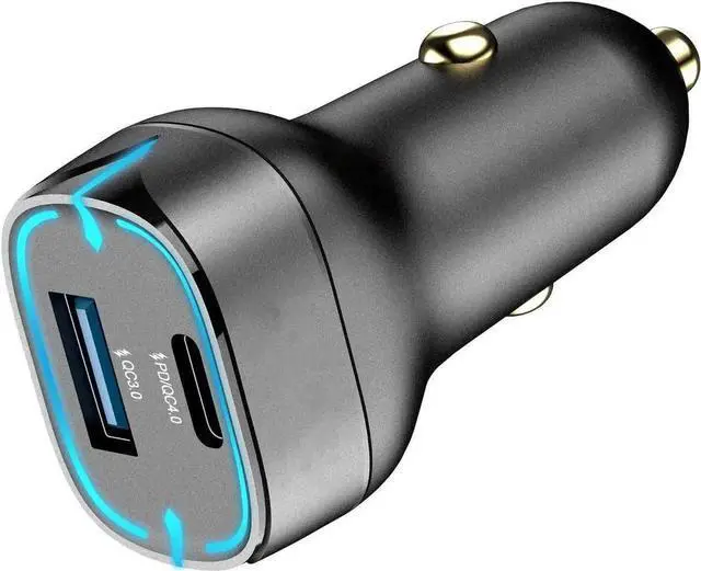 Main image of USB C Car Charger Adapter, 52.5W Dual Port Fast USB Car Charger With Power Delivery & Quick Charger 3.0 Compatible with iPhone12/11/Pro Max/XS Max/XR/XS/X/8/7/Plus,Galaxy,LG,iPad,iPad Pro/Macbook Pro