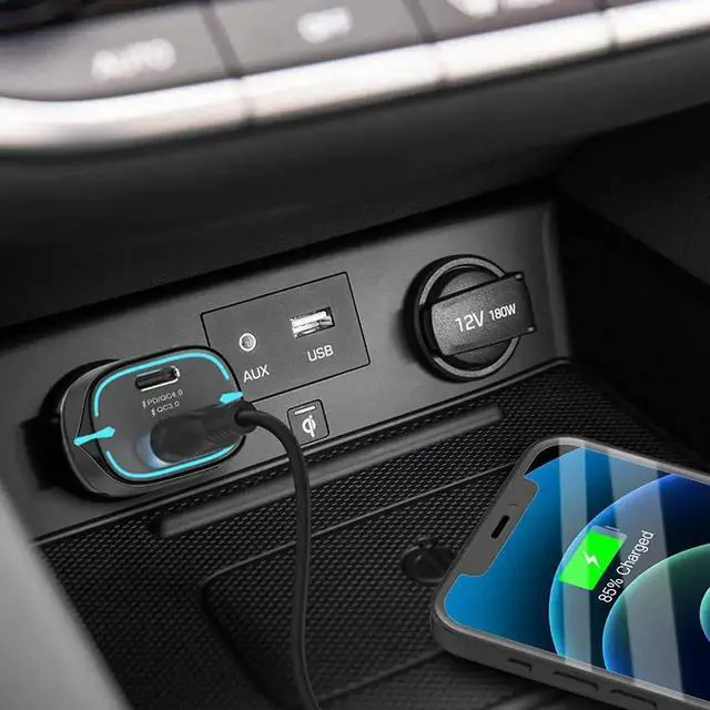 Alt view image 4 of 7 - USB C Car Charger Adapter, 52.5W Dual Port Fast USB Car Charger With Power Delivery & Quick Charger 3.0 Compatible with iPhone12/11/Pro Max/XS Max/XR/XS/X/8/7/Plus,Galaxy,LG,iPad,iPad Pro/Macbook Pro