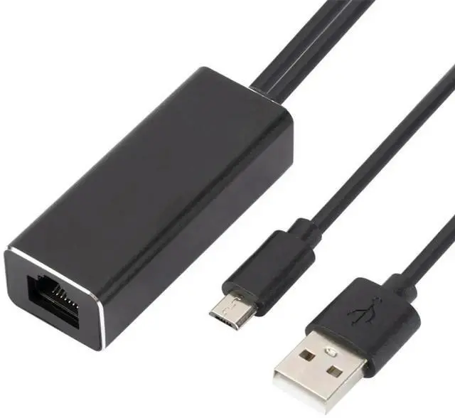 Alt view image 4 of 4 - Micro USB Power to RJ45 100M Network Card Adapter Gadgets for Chromecast/Fire TV Stick TV Converter Accessory