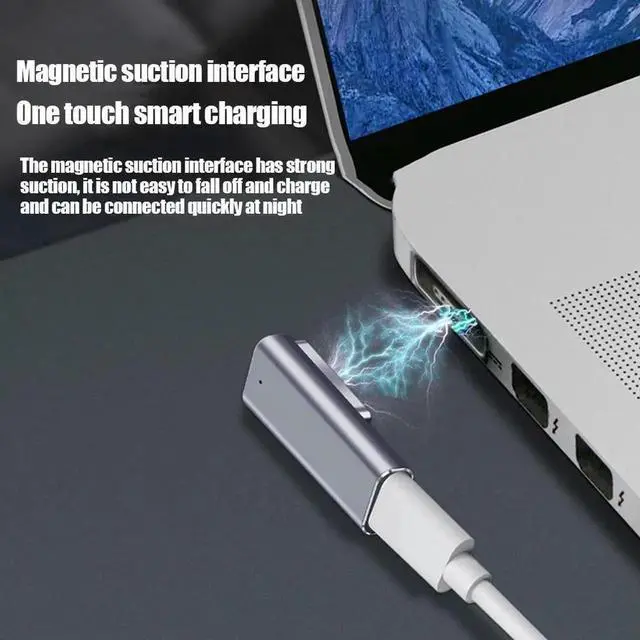 Alt view image 3 of 4 - Magnetic USB C PD Adapter Type C Connector Charging Converter Power Adapter Connector Data for MacBook Air/Pro