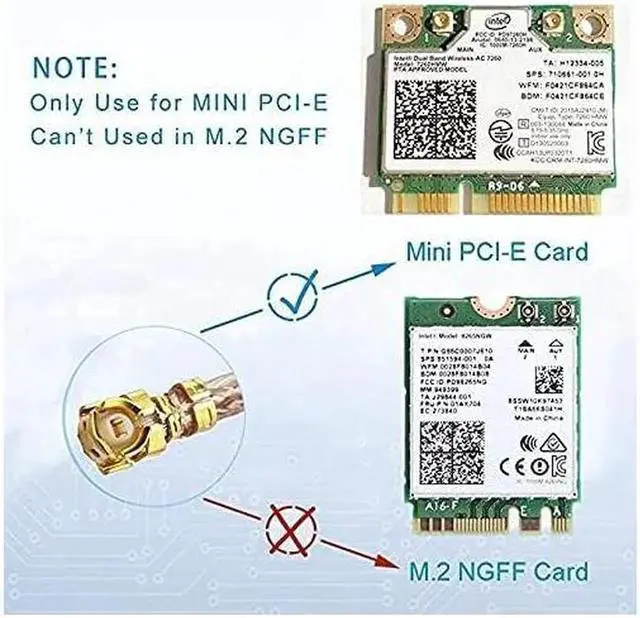 Alt view image 2 of 7 - JAENFONG Dual Band WiFi Antenna 2.4GHz 5GHz 5.8GHz 3dBi MIMO RP-SMA Male (2-Pack) + 2 x 12 inch u.fl to Rp-SMA Cable for WiFi Router Wireless Mini PCI Express PCIE Network Card Adapter