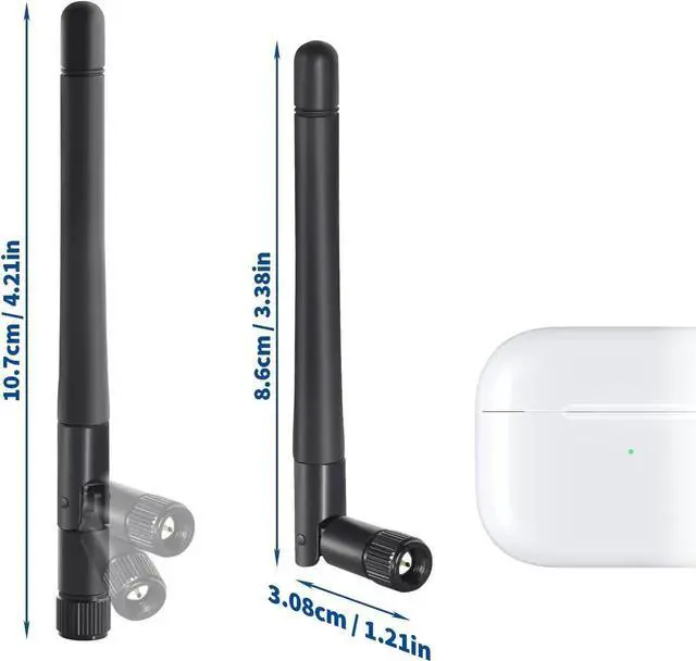 Alt view image 4 of 7 - JAENFONG  Dual Band WiFi Antenna 3dBi SMA Male Antenna(2-Pack) for Wireless Vedio Security IP Camera Recorder Surveillance Recorder Truck Trailer Rear View Backup Camera Reversing Monitor