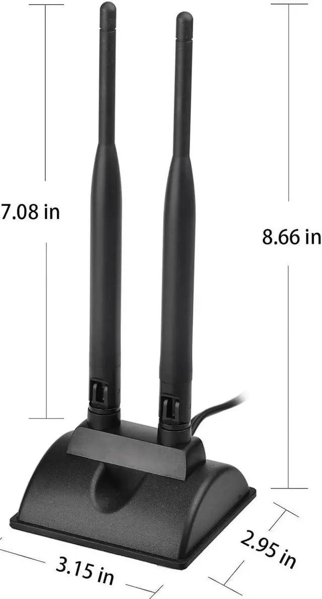 Alt view image 3 of 7 - JAENFONG 2.4GHz 5GHz Dual Band WiFi Antenna RP-SMA Male Connector with SMA Male to RP-SMA Female Adapter (2-Pack) for PCI-E WiFi Network Card USB WiFi Adapter Wireless Router
