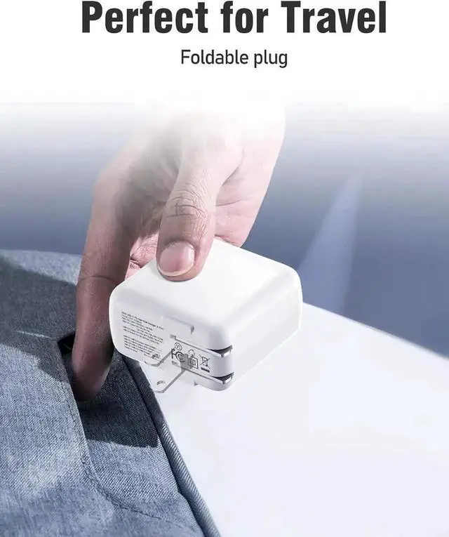 Alt view image 3 of 7 - JAENFONG [2 Pack] USB C Charger Block, 65W 3 Port QC+PD3.0 GaN Power Adapter Type C Fast Charging Wall Plug for Mac-Book Pro/Air, i-Pad Pro, i-Phone 15 Pro Max/14/13/12, A-ir-P-ods Pro, Galaxy S23/S22